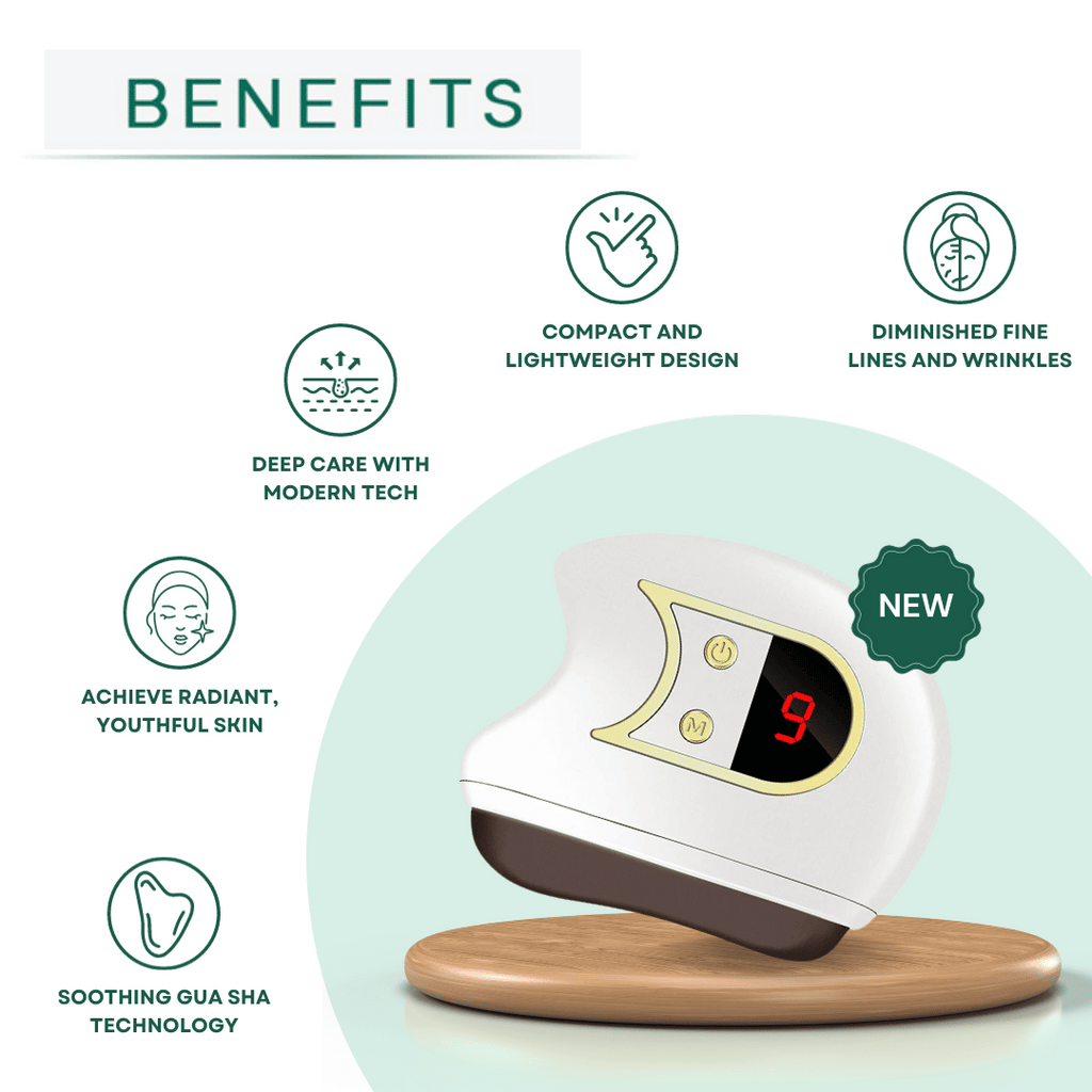 Electric Gua Sha Facial Massager for Lymphatic Drainage, Depuffing & Skin Firmness