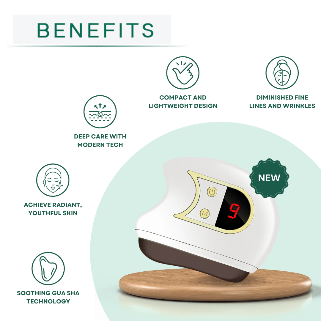 Electric Gua Sha Facial Massager for Lymphatic Drainage, Depuffing & Skin Firmness