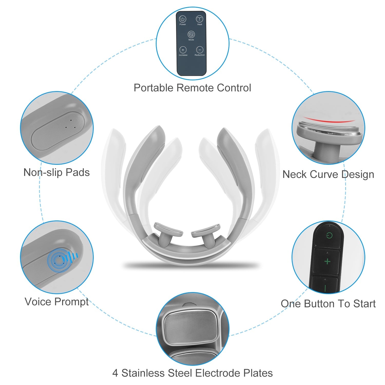 4 Head EMS Neck Massager